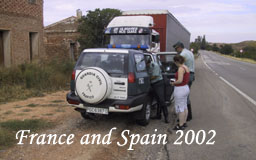 Our trip driving from london to Madrid 2770 miles, one breakdown one ticket for dangerous driving (Sara) and one puncher - date August 2002