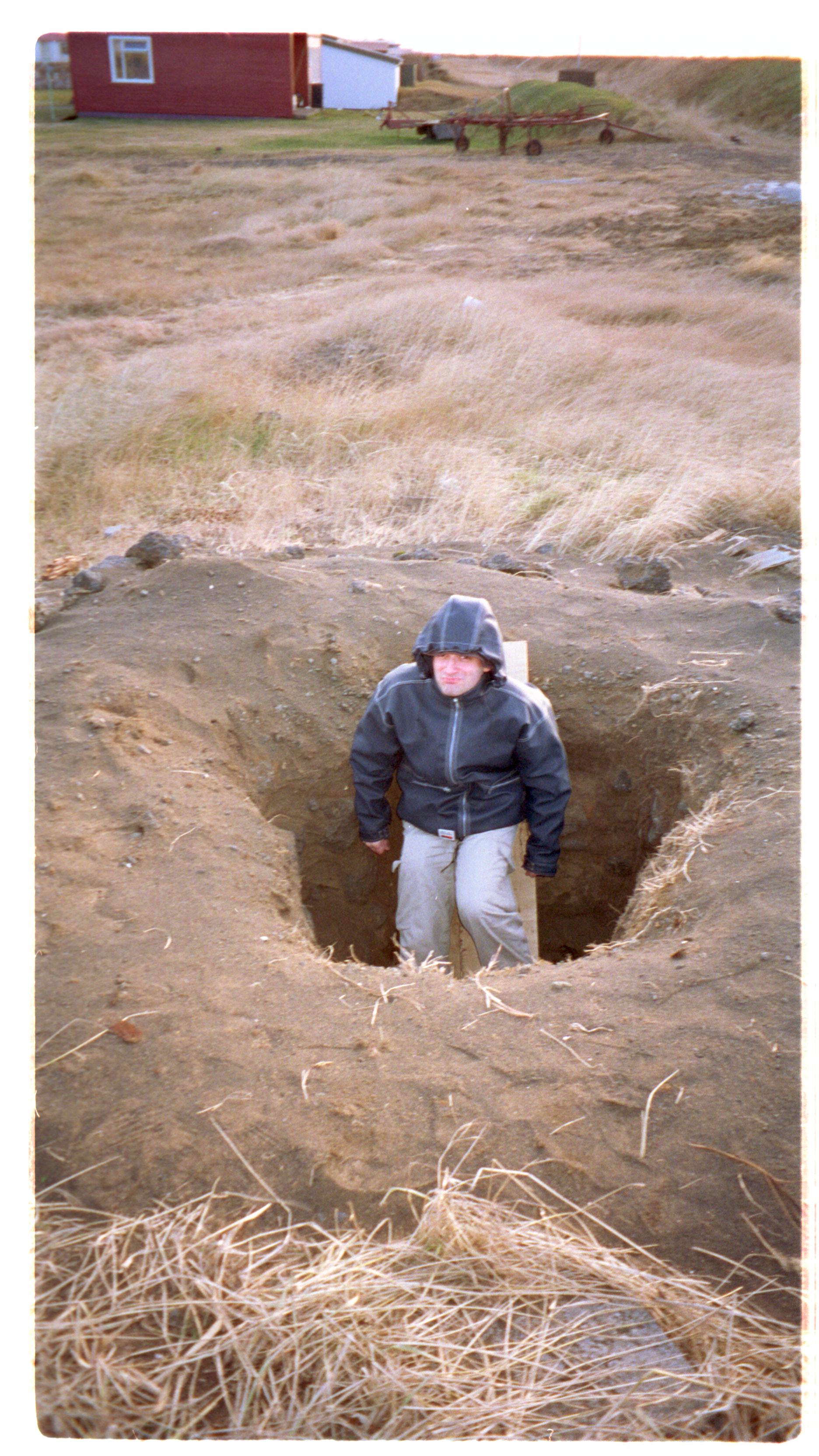 Dan is unimpressed with the local toilet facilities.